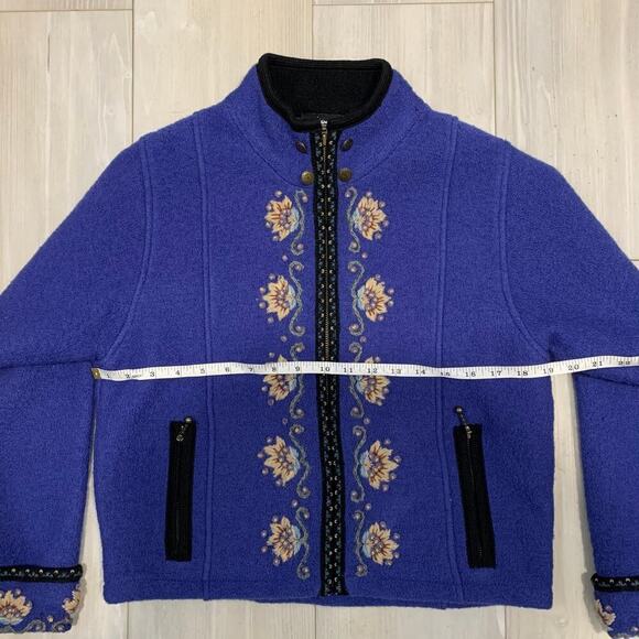 Vintage islandic Design Wool Zip Sweater Size PS - Picture 5 of 8